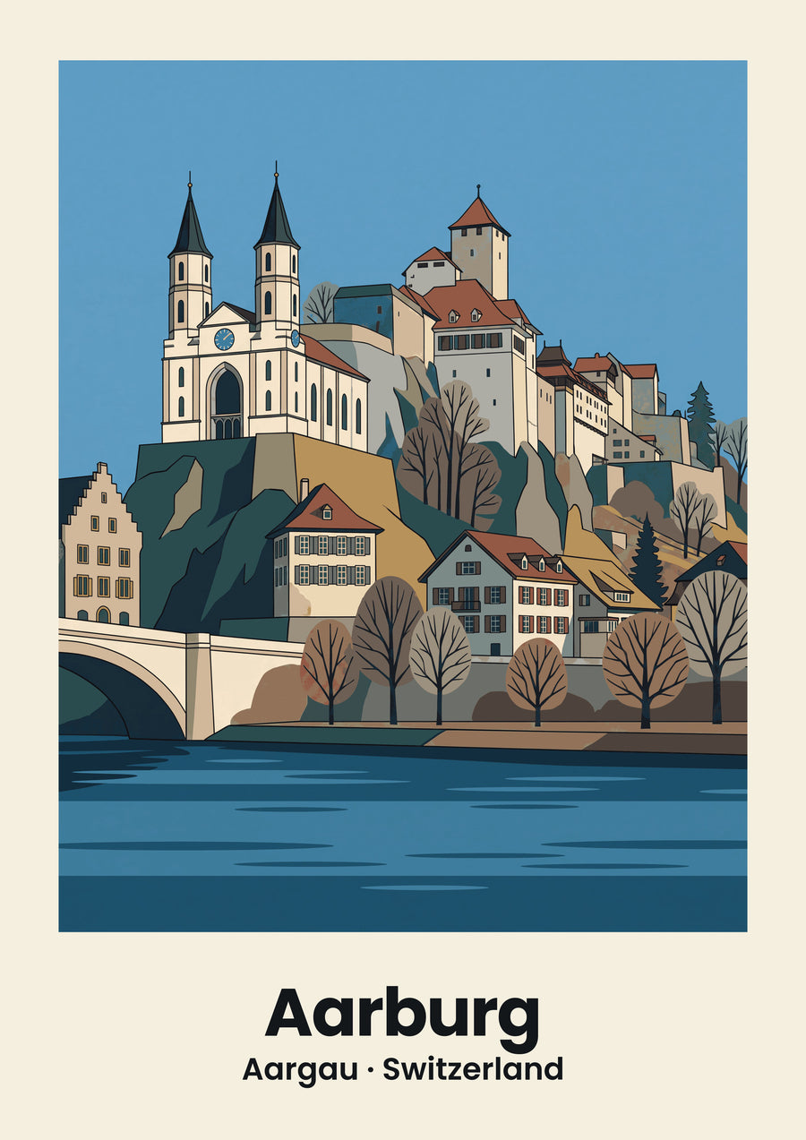 Aarburg Poster — Festung | Vintage Reiseposter