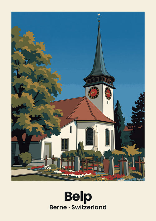 Belp — Reformierte Kirche poster